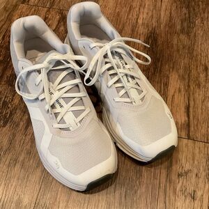 On Running Women's White & Light Gray Cloudrunner Athletic Shoes